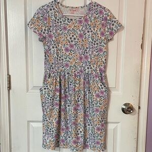 Cat & Jack Floral Girls Dress in Purple and Yellow Size 18